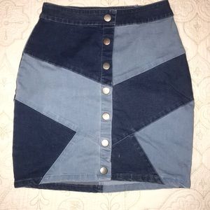 Denim/Jean Patterned Skirt